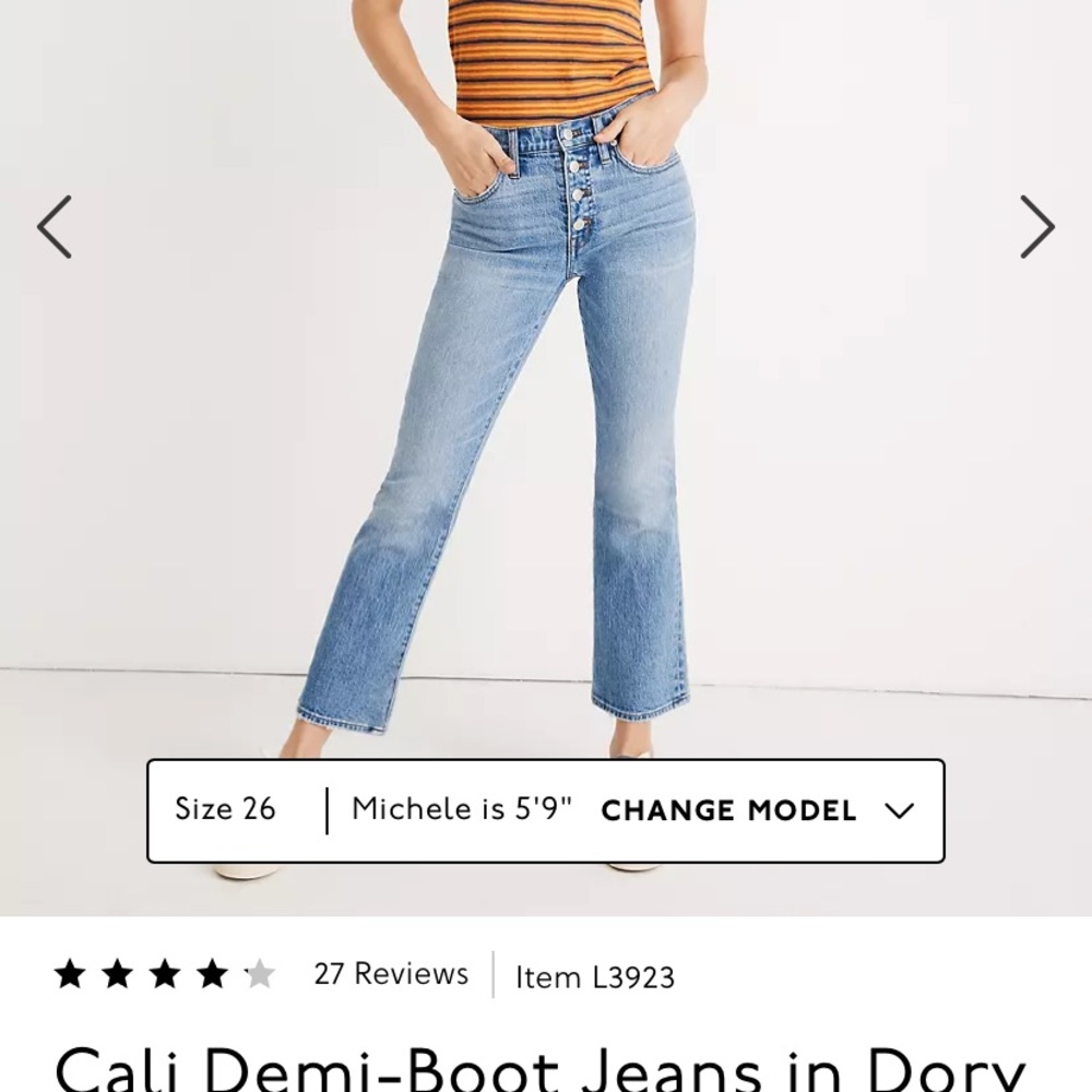 Madewell Cali Demi-Boot Jeans in Dory Wash: Comfort Stretch Edition